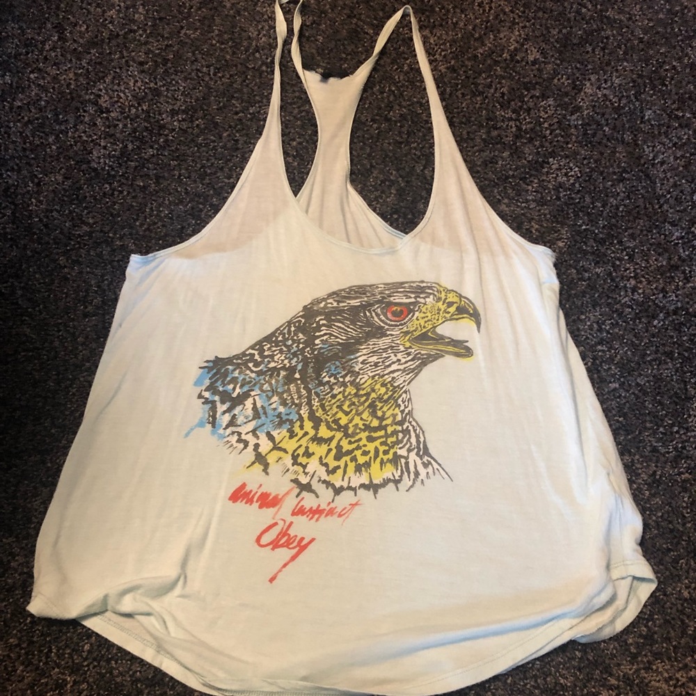 Blue obey tank